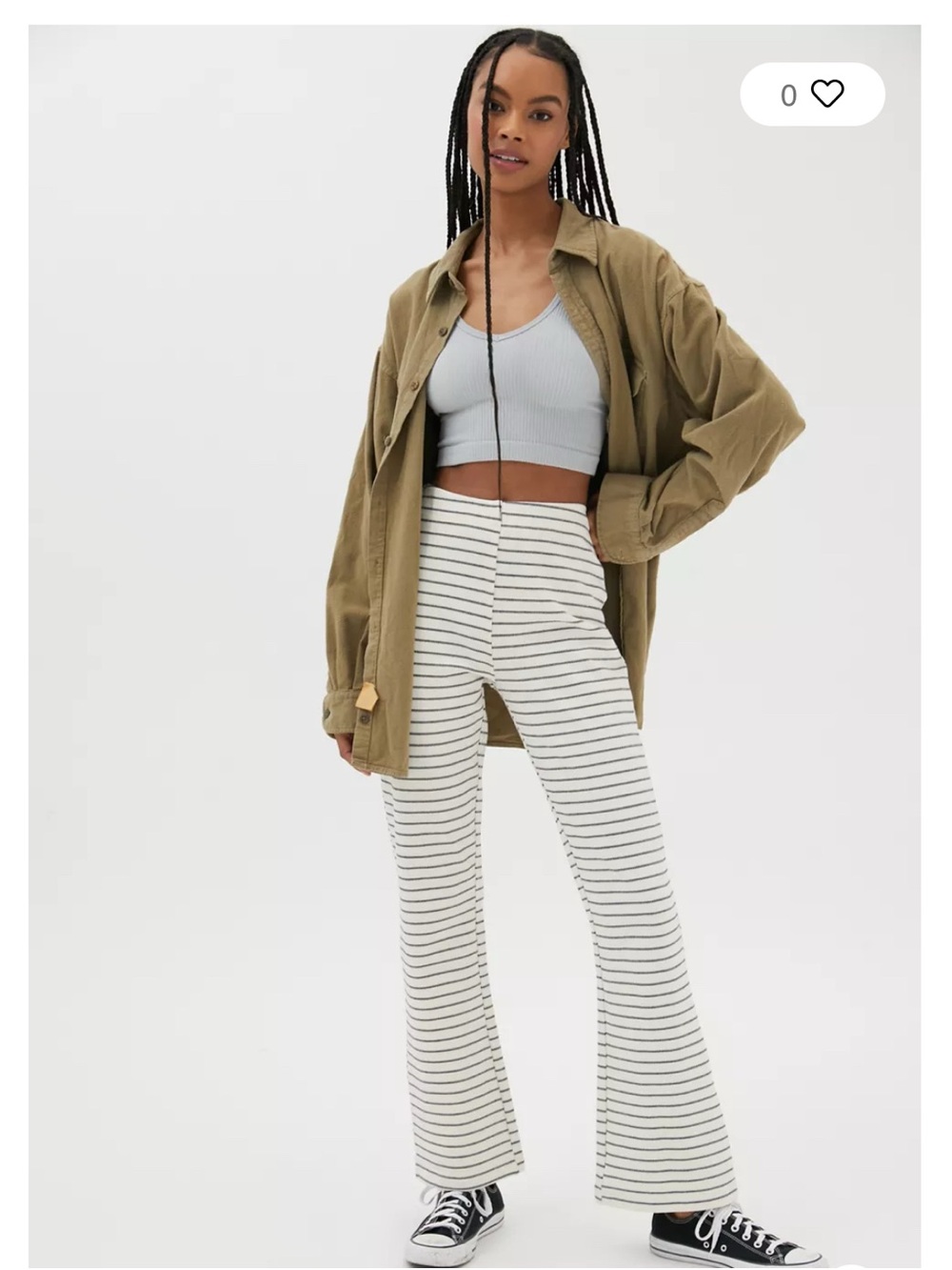 Urban Outfitters Women’s Naomi Knitted Flare Striped Pants Size Medium